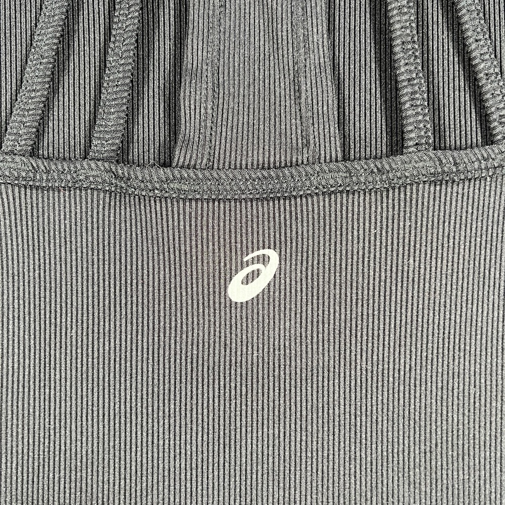 ASICS Tank Top Womens Medium Black Ribbed Sleeveless Active Running Workout - Picture 9 of 9